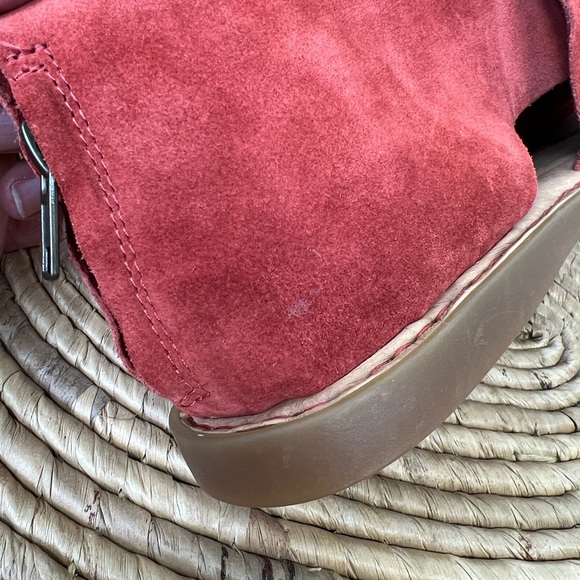 Born Iwa Suede Sandals Rust Orange Leather 8 - Picture 10 of 11